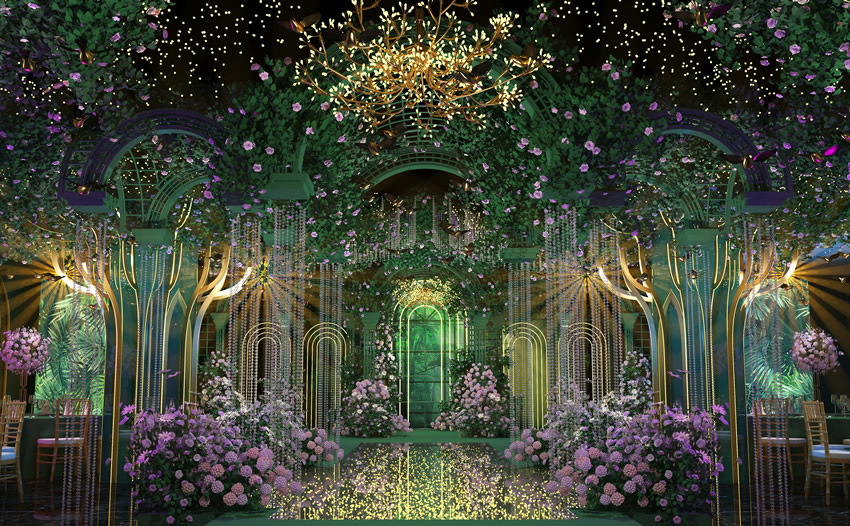 峨眉山奇妙森林婚礼堂效果展示